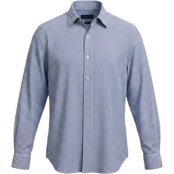 UNTUCKit Other - UNTUCKit Button Down Mens XXL Blue White Stripe Slim Fit Performance‎ Stretch